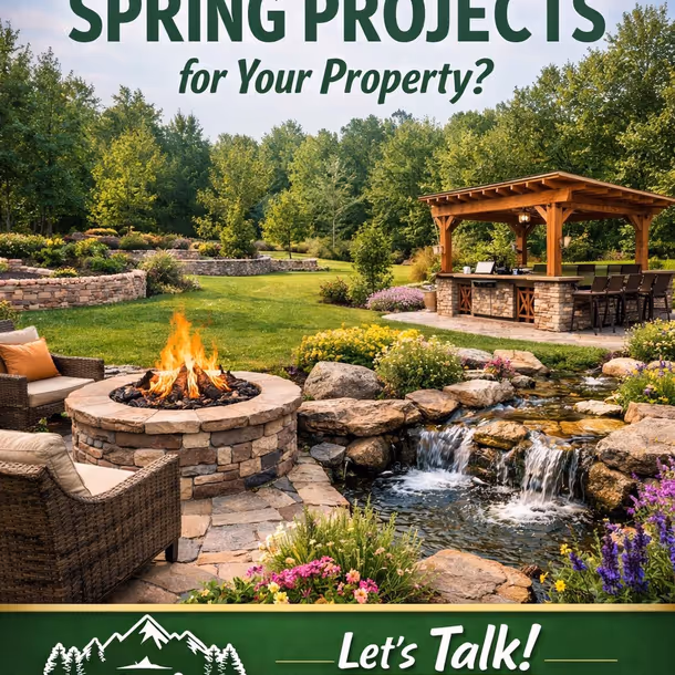 Lawn care and landscaping project by Tim's Outdoor Services